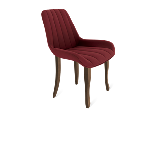 Обеденный стул SHT-ST37 / SHT-S122 (рубиновое вино/темный орех/черный муар) в Магадане