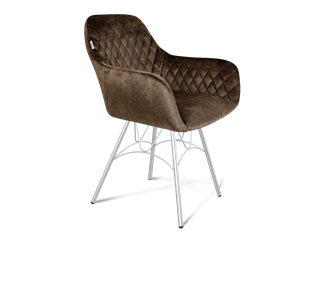 Обеденный стул SHT-ST38 / SHT-S100 (кофейный трюфель/хром лак) в Магадане