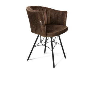 Обеденный стул SHT-ST42-1 / SHT-S100 (кофейный трюфель/черный муар) в Магадане