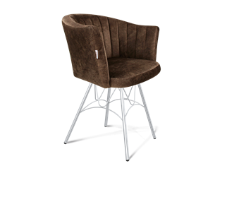 Обеденный стул SHT-ST42-1 / SHT-S100 (кофейный трюфель/хром лак) в Магадане