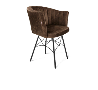 Обеденный стул SHT-ST42-1 / SHT-S107 (кофейный трюфель/черный муар) в Магадане