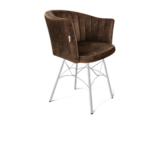 Обеденный стул SHT-ST42-1 / SHT-S107 (кофейный трюфель/хром лак) в Магадане