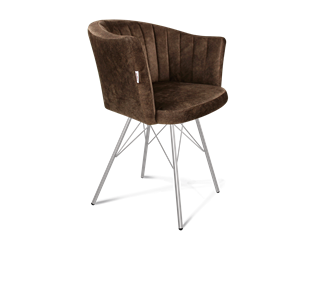 Обеденный стул SHT-ST42-1 / SHT-S37 (кофейный трюфель/хром лак) в Магадане