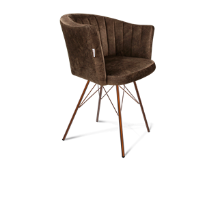 Обеденный стул SHT-ST42-1 / SHT-S37 (кофейный трюфель/медный металлик) в Магадане