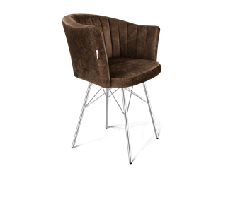 Обеденный стул SHT-ST42-1 / SHT-S64 (кофейный трюфель/хром лак) в Магадане