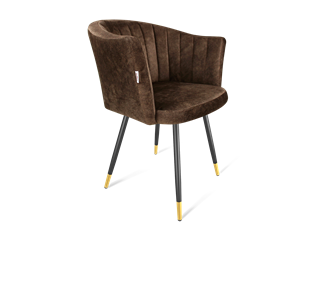 Обеденный стул SHT-ST42-1 / SHT-S95-1 (кофейный трюфель/черный муар/золото) в Магадане