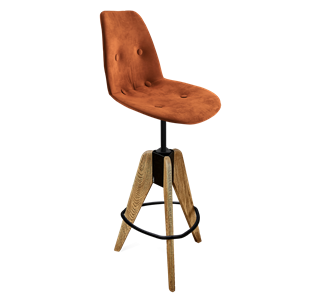 Полубарный стул SHT-ST29-C2 / SHT-S92 (песчаная буря/браш.коричневый/черный муар) в Магадане