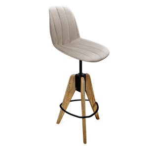 Полубарный стул SHT-ST29-С22 / SHT-S92 (лунный камень/браш.коричневый/черный муар) в Магадане