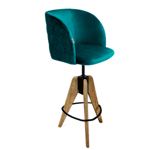 Полубарный стул SHT-ST33-1 / SHT-S92 (альпийский бирюзовый/браш.коричневый/черный муар) в Магадане