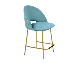 Полубарный стул SHT-ST34-1 / SHT-S29P-1 (голубая пастель/золото) в Магадане