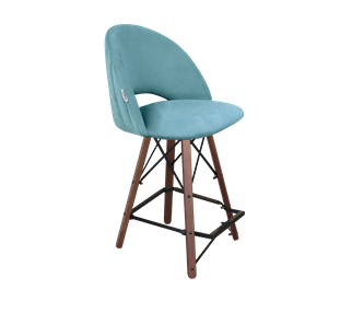 Полубарный стул SHT-ST34-1 / SHT-S80-1 (голубая пастель/темный орех/черный) в Магадане