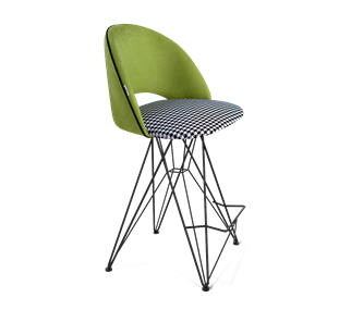 Полубарный стул SHT-ST34-3 / SHT-S66-1 (оливковый/гусиная лапка/черный муар) в Магадане