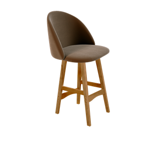 Полубарный стул SHT-ST35 / SHT-S65-1 (кофейный ликер/светлый орех) в Магадане