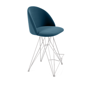 Полубарный стул SHT-ST35 / SHT-S66-1 (тихий океан/хром лак) в Магадане