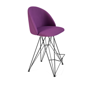 Полубарный стул SHT-ST35 / SHT-S66-1 (ягодное варенье/черный муар) в Магадане