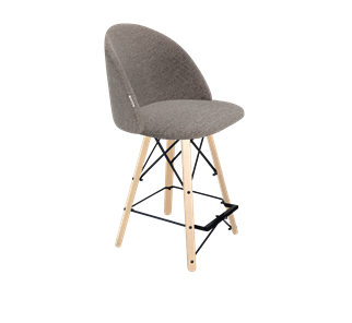 Полубарный стул SHT-ST35 / SHT-S80-1 (тростниковый сахар/прозрачный лак/черный) в Магадане