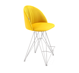 Полубарный стул SHT-ST35-1 / SHT-S66-1 (имперский жёлтый/хром лак) в Магадане