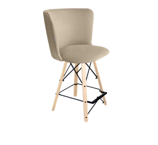 Полубарный стул SHT-ST36 / SHT-S80-1 (ванильный крем/прозрачный лак/черный) в Магадане