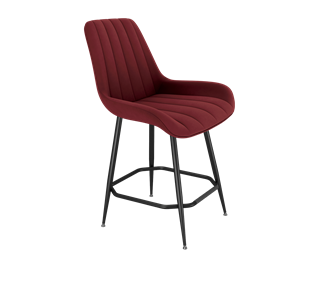 Полубарный стул SHT-ST37 / SHT-S148-1 (рубиновое вино/черный муар) в Магадане