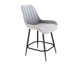 Полубарный стул SHT-ST37 / SHT-S148-1 (серое облако/черный муар) в Магадане