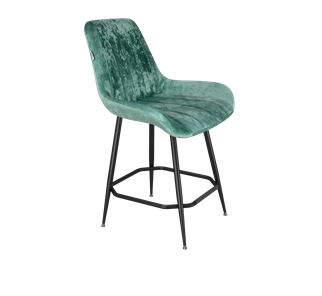 Полубарный стул SHT-ST37 / SHT-S148-1 (зеленый чай/черный муар) в Магадане