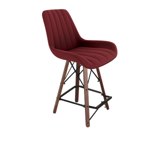Полубарный стул SHT-ST37 / SHT-S80-1 (рубиновое вино/темный орех/черный) в Магадане