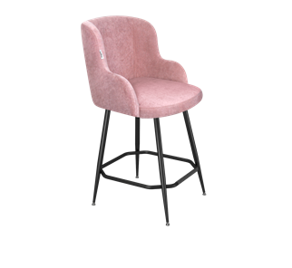 Полубарный стул SHT-ST39 / SHT-S148-1 (пыльная роза/черный муар) в Магадане
