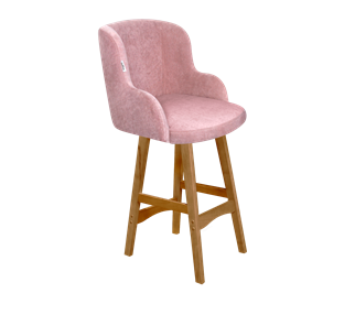 Полубарный стул SHT-ST39 / SHT-S65-1 (пыльная роза/светлый орех) в Магадане