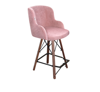 Полубарный стул SHT-ST39 / SHT-S80-1 (пыльная роза/темный орех/черный) в Магадане