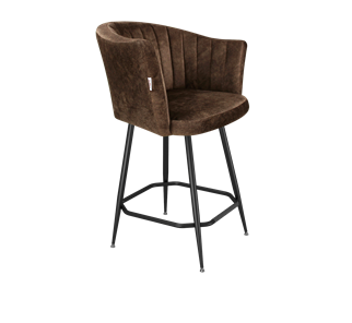 Полубарный стул SHT-ST42-1 / SHT-S148-1 (кофейный трюфель/черный муар) в Магадане