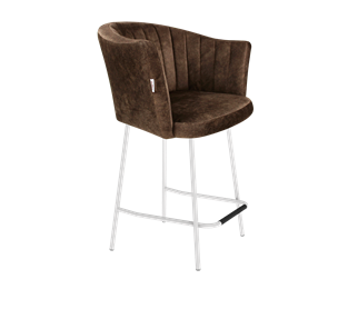 Полубарный стул SHT-ST42-1 / SHT-S29P-1 (кофейный трюфель/белый муар) в Магадане