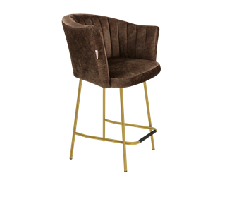 Полубарный стул SHT-ST42-1 / SHT-S29P-1 (кофейный трюфель/золото) в Магадане