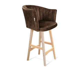 Полубарный стул SHT-ST42-1 / SHT-S65-1 (кофейный трюфель/прозрачный лак) в Магадане