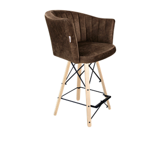 Полубарный стул SHT-ST42-1 / SHT-S80-1 (кофейный трюфель/прозрачный лак/черный) в Магадане