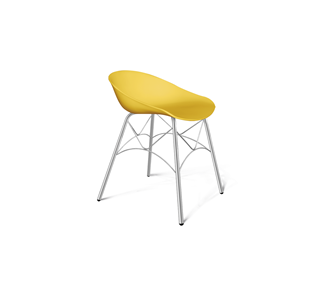 Обеденный стул SHT-ST19/S107 (желтый/хром лак) в Магадане