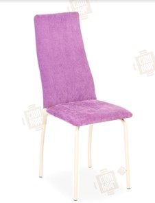 Обеденный стул Волна, каркас металл бежевый, инфинити фиолетовый в Магадане