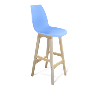 Барный стул SHT-ST29/S65 (голубой pan 278/прозрачный лак) в Магадане