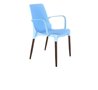 Кухонный стул SHT-ST76/S424-С (голубой/коричневый муар) в Магадане