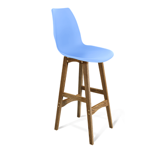 Барный стул SHT-ST29/S65 (голубой pan 278/дуб брашированный коричневый) в Магадане