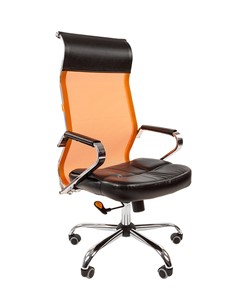 Кресло офисное CHAIRMAN 700 сетка, цвет оранжевый в Магадане