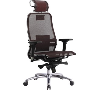 Кресло компьютерное Метта Samurai S-3.04, темно-бордовый в Магадане