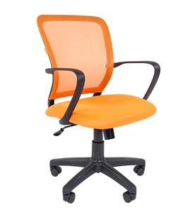 Кресло CHAIRMAN 698 black TW, ткань, цвет оранжевый в Магадане