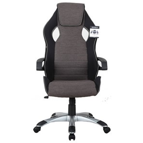 Компьютерное кресло Brabix Techno GM-002 (ткань, черное/серое, вставки белые) в Магадане