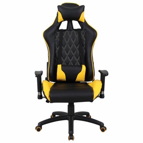 Кресло компьютерное Brabix GT Master GM-110 (две подушки, экокожа, черное/желтое) в Магадане