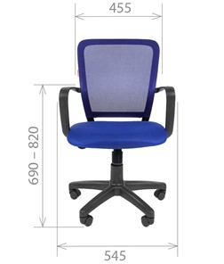 Офисное кресло CHAIRMAN 698 black TW-05, ткань, цвет синий в Магадане - предосмотр 1
