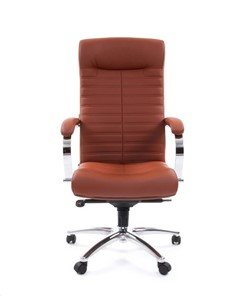 Компьютерное кресло CHAIRMAN 480 Экокожа Terra 111 (коричневая) в Магадане - предосмотр 1