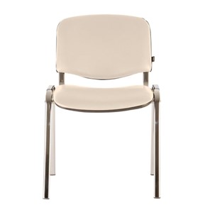 Офисный стул Brabix Iso CF-001 (хромированный каркас, кожзам бежевый) 531425 в Магадане