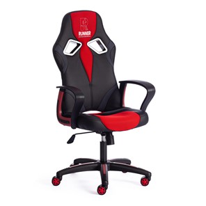 Компьютерное кресло RUNNER кож/зам/ткань, черный/красный, арт.11737 в Магадане