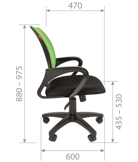 Офисное кресло CHAIRMAN 696 black Сетчатый акрил DW63 темно-серый в Магадане - изображение 2