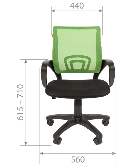 Офисное кресло CHAIRMAN 696 black Сетчатый акрил DW63 темно-серый в Магадане - изображение 1